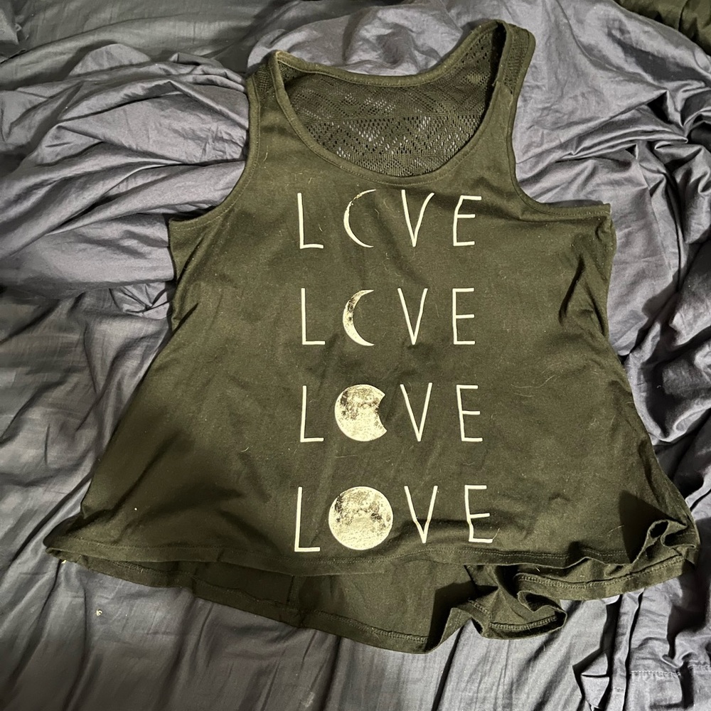 NB Black and White Moon Love Tank Top Medium